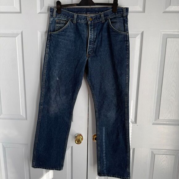 Saddle King 38/32 Vintage Denim USA Made with 1CM bleach spot - Picture 1 of 12